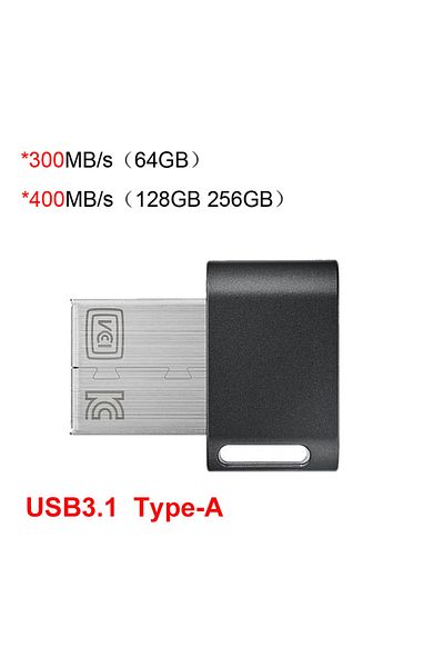 Choice محرك أقراص فلاش USB 3.1 من نوع Ab Samsung Bar/fit/plus بسعة 128 جيجابايت، محرك أقراص USB Type-c معدني بسعة 256 جيجابايت و128 جيجابايت و64 جيجابايت، USB 3.1