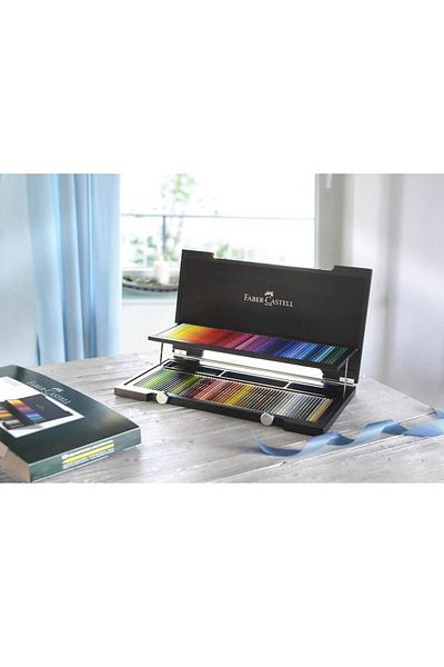 Faber Castell Set of 120 Faber-Castell Polichromos Colored Pencils in Wooden Box