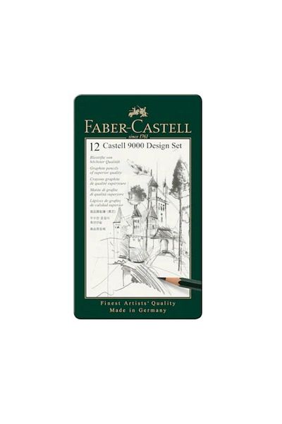 Faber Castell Set Design Faber-Castell, Creion Grafit Castell 9000 (12 buc)