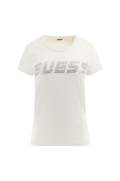 Guess Kıara Ss T-Shirt Women's Cream T-Shirt V4Bı16Kcıv1-G6K5