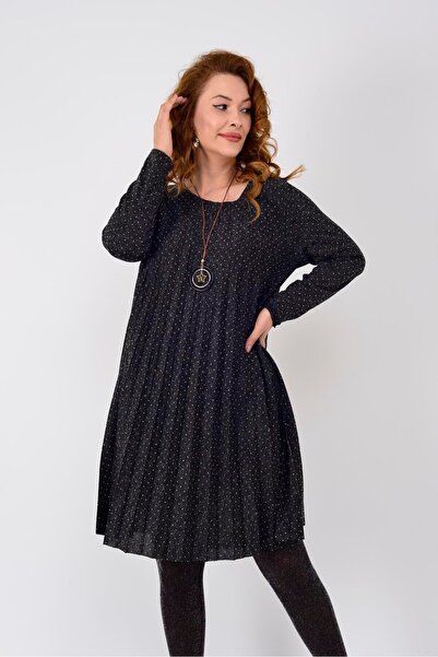 Park Moda 21419 СУКНЯ З ДЕТАЛЯМИ З КАМЕНЯ, МІДІ-ДОВЖИНА, З ПЛІСКАТИМИ ПЛИСОТАМИ