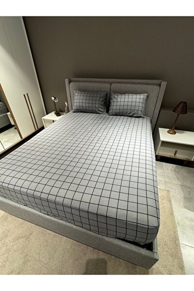 Violacasa Double Welsoft Pufidik Sleeping Set (WITH ELASTIC SHEET) Smoked Square