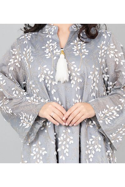 IKKXA Petal Grace Embroidered Jalabiya