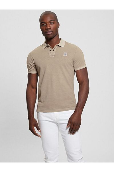 Guess Πλυμένο ανδρικό μπλουζάκι Polo Slim Fit