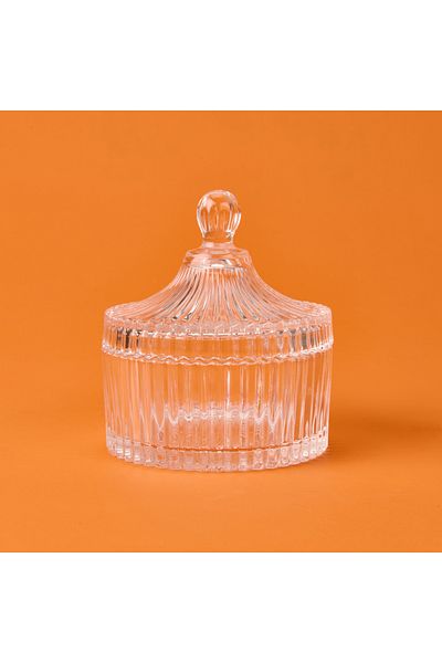 AROW Crystal Glass Sugar Bowl - Transparent - 7 cm
