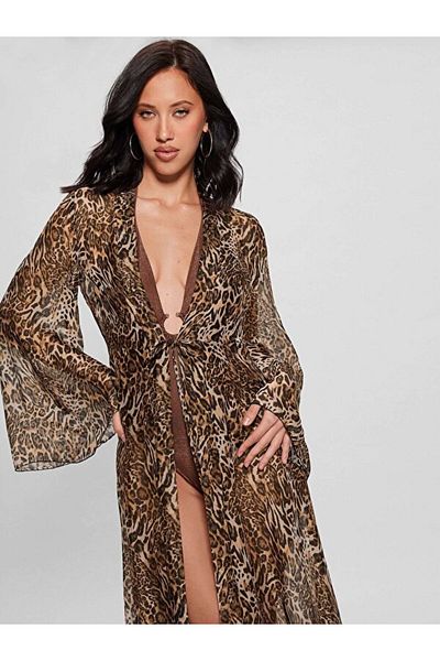 Guess Rochie lungă din amestec de mătase pentru femei