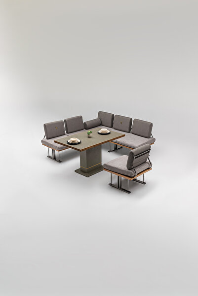 Rosse METAL FURNİTURE Joker Rahat Modern Mutfak Balkon Köşe Oturma Grubu