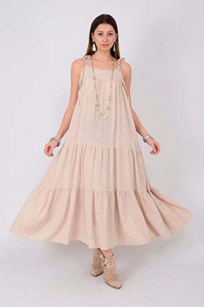 Park Moda AN10588 OMUZDAN BAĞLAMALI ASKILI ELBİSE