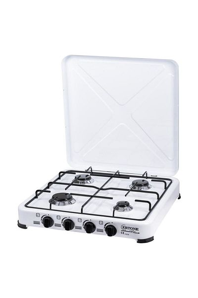 ertone Minigas Lpg Mn209ab, Εμαγιέ, 4 καυστήρες, Λευκό