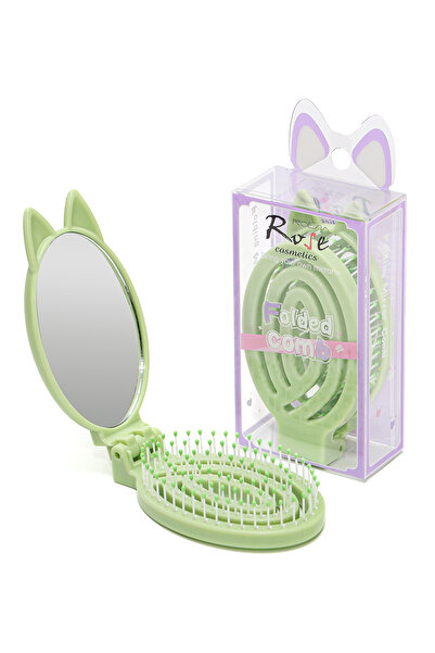 Roesıa Rose Cosmetics Rose Cat Foldable Mirrored Hair Comb