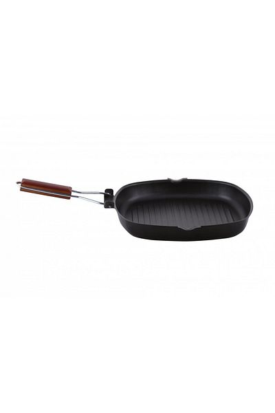 ertone Tigaie Grill Ert-mn-528, Material Din Aluminiu Turnat, 28cm, Design Ergonomic, Negru