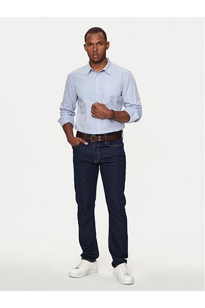 Guess Jeans Gj Ls Slim Pocket Sh Cămașă bleumarin pentru bărbați M4yh35wgcf1-g76s