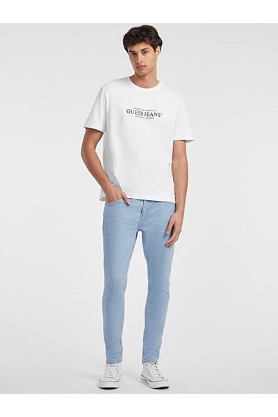 Guess Jeans Gj Ss Vn Slim American Tr Tee Men's White T-Shirt M4Yi50K8Hm0-G011