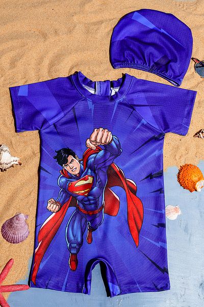 Beniizle Printed Boned Boy's Swimsuit