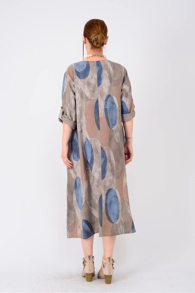 Park Moda 10894 LOVA DÜĞME DETAYLI ELBİSE