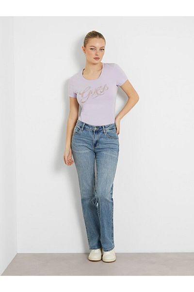 Guess Tricou Slim Fit Script pentru femei