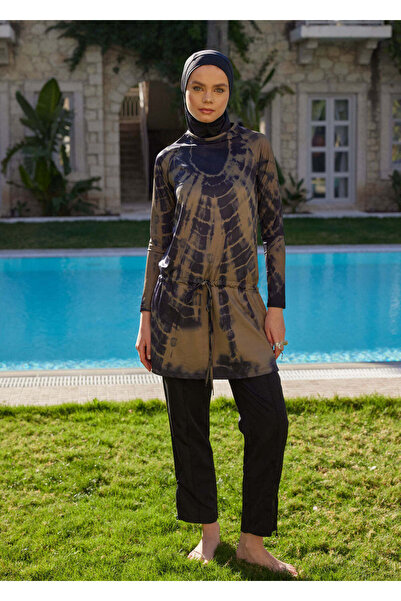 Mayovera Tesettür Mayo- Tek Üst - Batik Yeşil