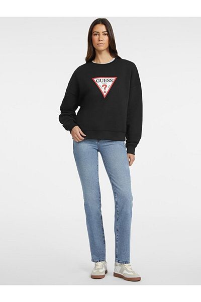 Guess Hanorac GJ CN OS ICONIC pentru femei - negru
