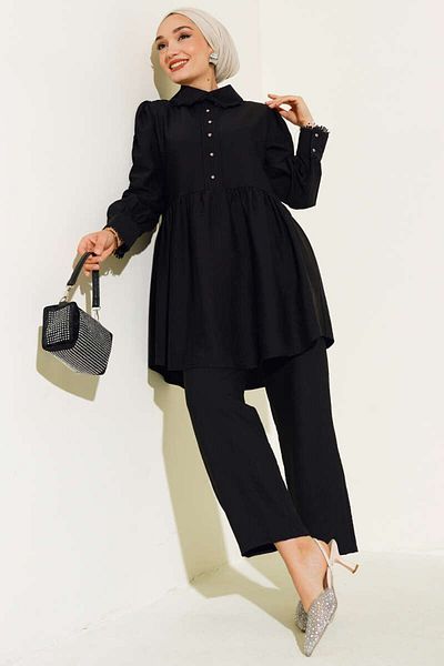 Kirazgym Lace Detailed Bebeyaka Tunic Trousers Set