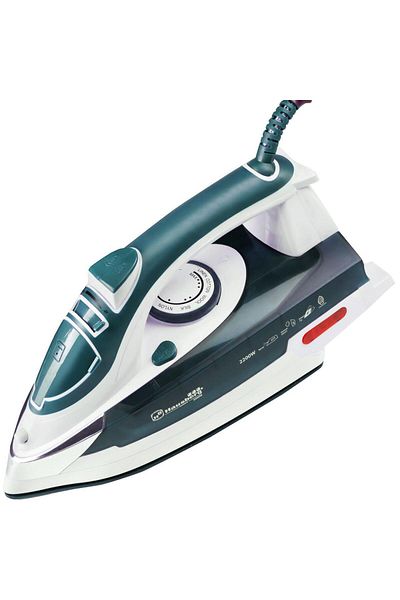 Hausberg Fier de calcat Hausberg HB-7809VR, Ultra Slide, Talpa Ceramica, 2300W, 390ml, Alb/Verde-Inchis