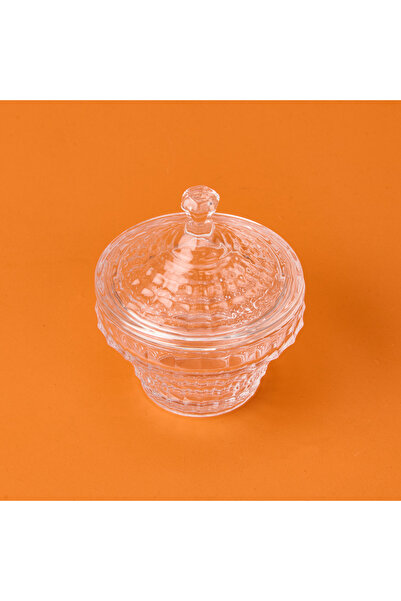 AROW Crystal Round Glass Sugar Bowl - Transparent - 6 cm