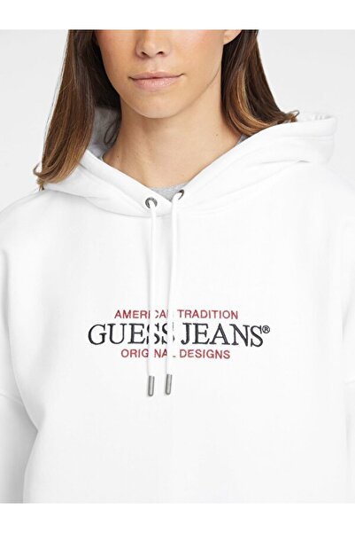 Guess Hanorac alb pentru femei W4YQ15KC811-G011