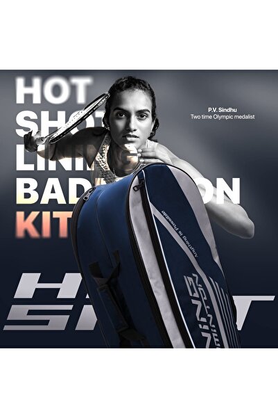 YONEX حقيبة تنس الريشة من البوليستر، لون فضي/كحلي، للجنسين، كبيرة، بسحاب ثلاثي، تصميم واسع