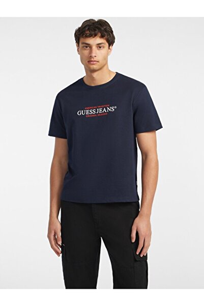 Guess Ανδρικό μπλουζάκι με κανονική εφαρμογή τζιν