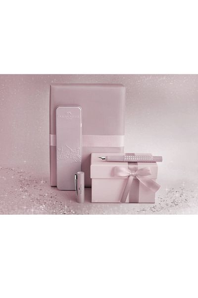 Faber Castell Set stilou Sparkle M in cutie cadou Faber-Castell - roz
