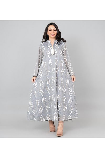 IKKXA Petal Grace Embroidered Jalabiya