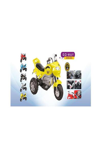 toysclub ALIS TOYS 404 AKULU TURBO GO-WAY 12 VOLT MP3 MOTOSIKLET BEYAZ 12 VOLT