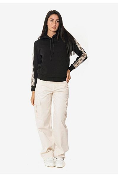 Guess Carla Hanorac cu glugă pentru femei Hanorac negru V4yq11kb3p2-jblk