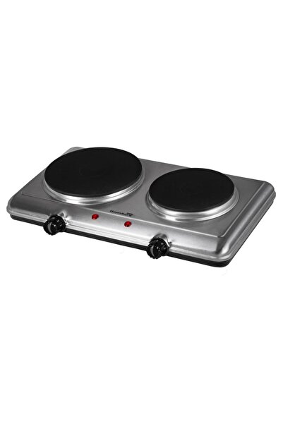 Hausberg Electric Hob HB-545, 2500W, 2 Burners, Equipped with 2 Temperature Knobs, Stainless Steel