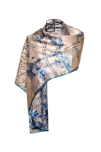 CASHMERE AND SİLK MAWLANA (53X173) Şal de mătase pură
