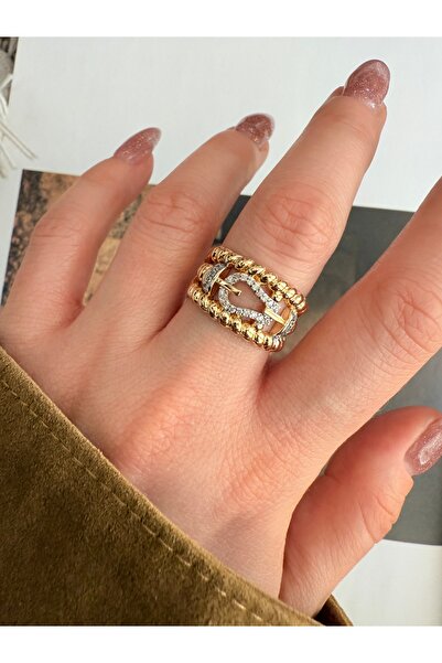 Pinery Jewels سلسلة VIP - خاتم نسائي بحجر الزركون مع قاعدة قابلة للتعديل