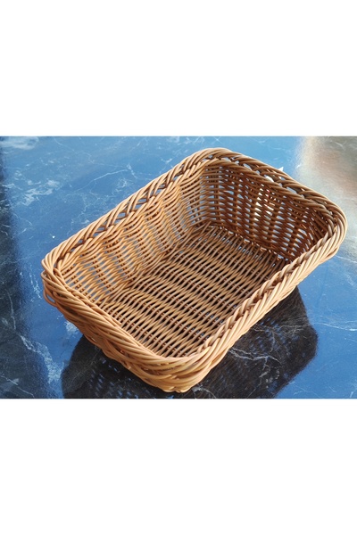 göksanmutfak Ekmeklik Örgü Desenli Kahverengi dikdörtgen Plastik 23x16x7 cm