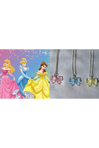 SOUL BY A&B 3lü bff kolye arkadaş kolyesi kurdele fiyonk kolye pembe mavi sarı prenses kolye