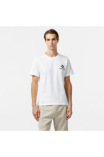 Converse Spray Paint Baskılı Erkek Beyaz T-Shirt