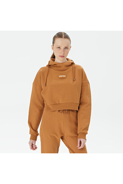 United 4 UNITED4 Classic Kadın Kahverengi Hoodie
