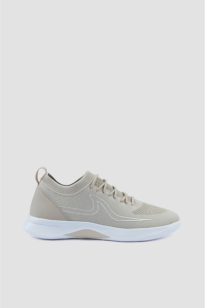 PAUL&SHARK Men's Lace-Up Rubber Fin Printed Running Shoes - Beige C0P8023-348