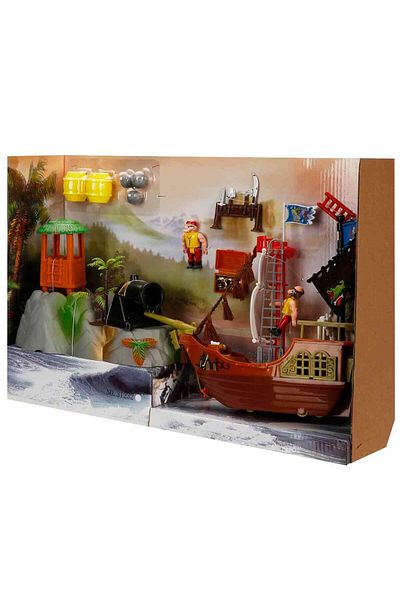 Sunman Red Beard Pirate Play Set - White Sailing with 2 Figures