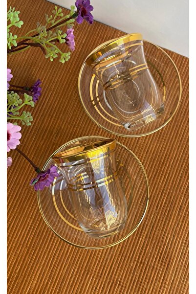 Paşabahçe 42191 Yaldızlı 12 Parça Çay Seti