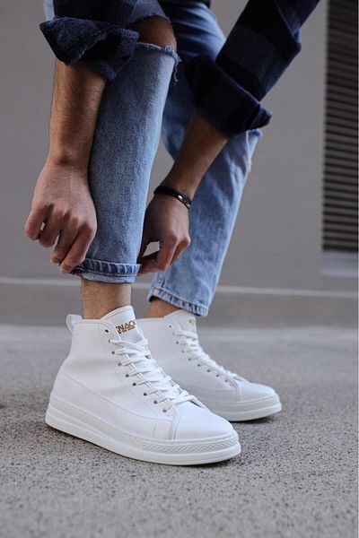 Knack Pantofi cu talpă înaltă C-030 alb