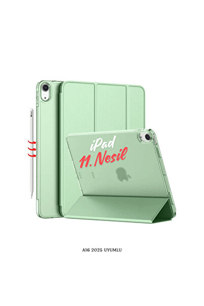 Fuchsia iPad 11. Nesil A16 2025 Compatible 11-Inch Foldable Smart Cover Table...