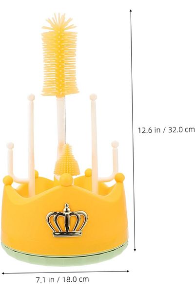 Yelajoy Bottle Brush Set ,with Drying Rack,Soft Silicone Brush Head,Gift for New Parents