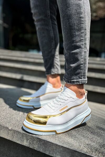 CEYKER Ch041 - Cbt Renaissance Men's Shoes White/Gold