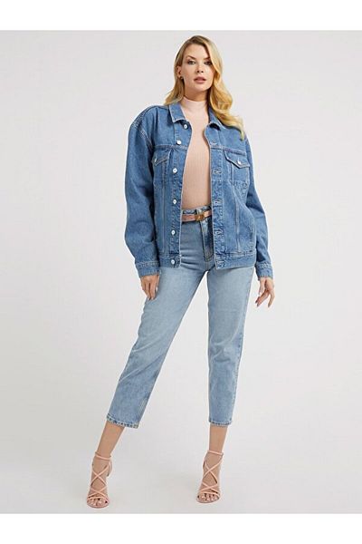 Guess Mom Jean Blugi albaștri pentru femei W2ya21d4nh6-aulı