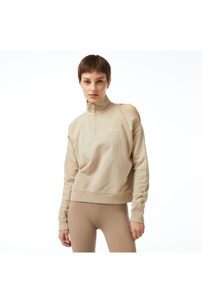 United 4 UNITED4 Kadın Krem Sweatshirt