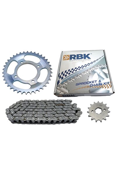 karagöz motor 125CG CGL KAPLİNLİ ÖN-ARKA DİŞLİ ZİNCİR SET RBK 428 116L 38-15T