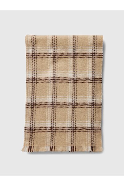 GAP Kadın Kahverengi Desenli Cozy Atkı